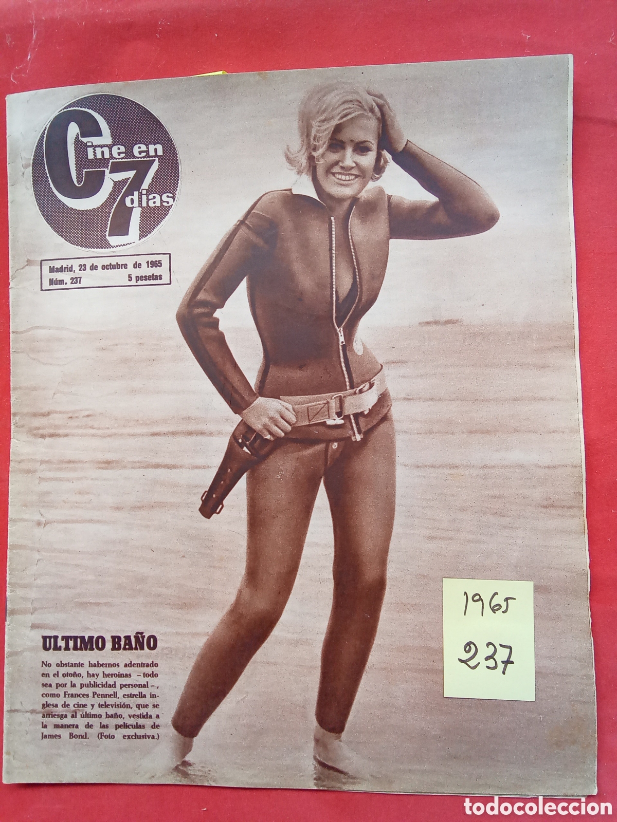 Collezionismo di Riviste e Giornali: CINE EN 7 DIAS . N&deg;.237 FECHA:23/10/1965