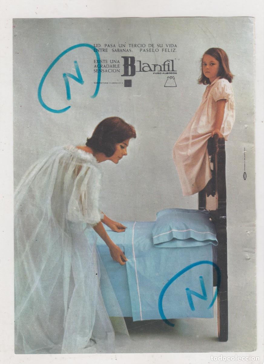 Coleccionismo de Revistas y Peri&oacute;dicos: PUBLICIDAD 1963. ANUNCIO SABANAS BLANFIL + GARVEY: LONG LIFE, JEREZ, BRANDY ESPLENDIDO (REVERSO)