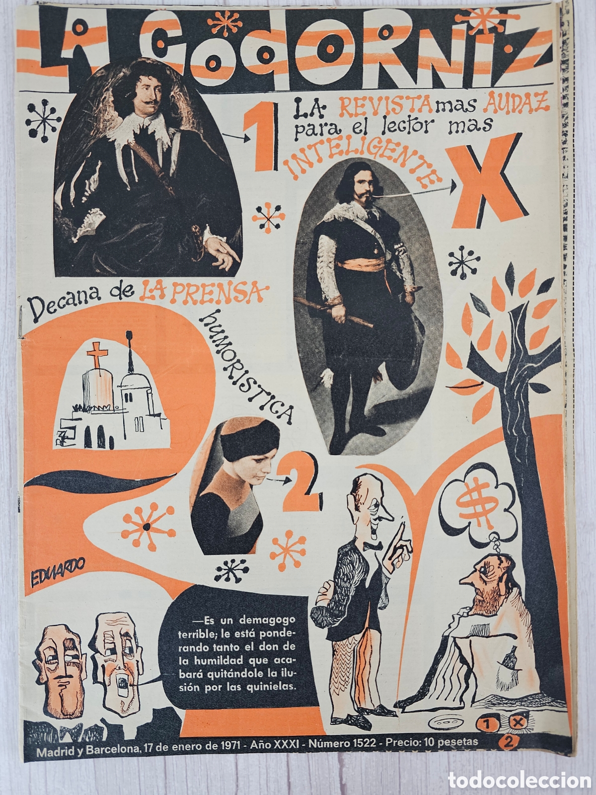 Coleccionismo de Revistas y Peri&oacute;dicos: LA CODORNIZ 1522 1971