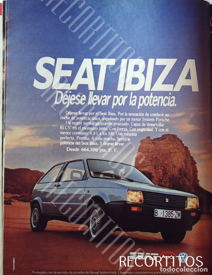 Coleccionismo de revistas y peri&oacute;dicos: SEAT IBIZA ANUNICO PUBLICIDAD