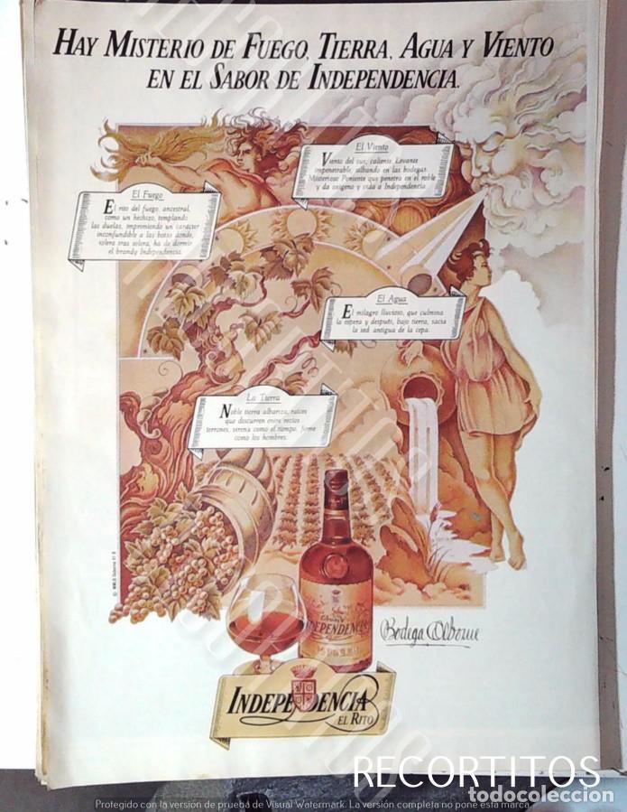 Coleccionismo de Revistas y Peri&oacute;dicos: independencia brandy anuncio publicidad