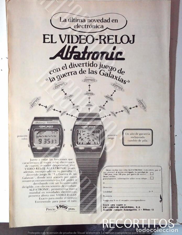 Coleccionismo de revistas y peri&oacute;dicos: video reloj alfatronic la guerra de las galaxias anuncio publicidad star wars