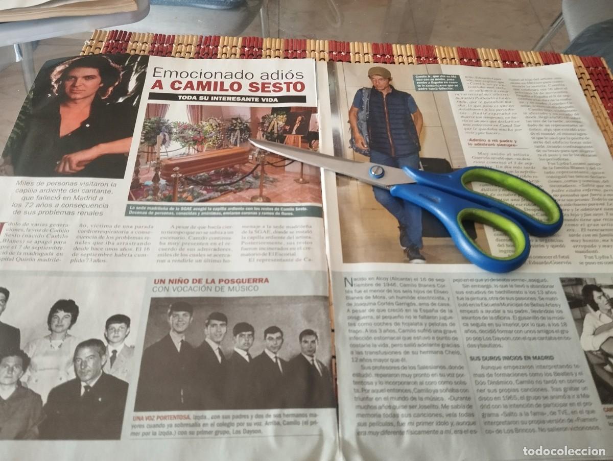 Coleccionismo de Revistas y Peri&oacute;dicos: CAMILO SESTO RECORTE REVISTA 5 P&Aacute;GINAS 2019