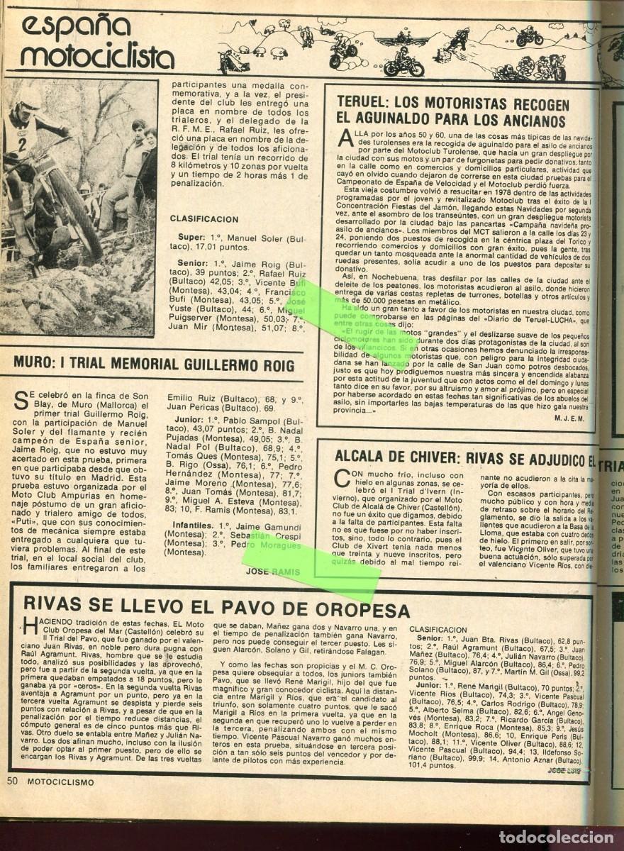 Coleccionismo de Revistas y Peri&oacute;dicos: REVISTA A&Ntilde;O 1980 MOTOS EN MURO MALLORCA OROPESA TERUEL ALCALA DE CHIVERT CORBERA LAS PALMA LA FAROLA