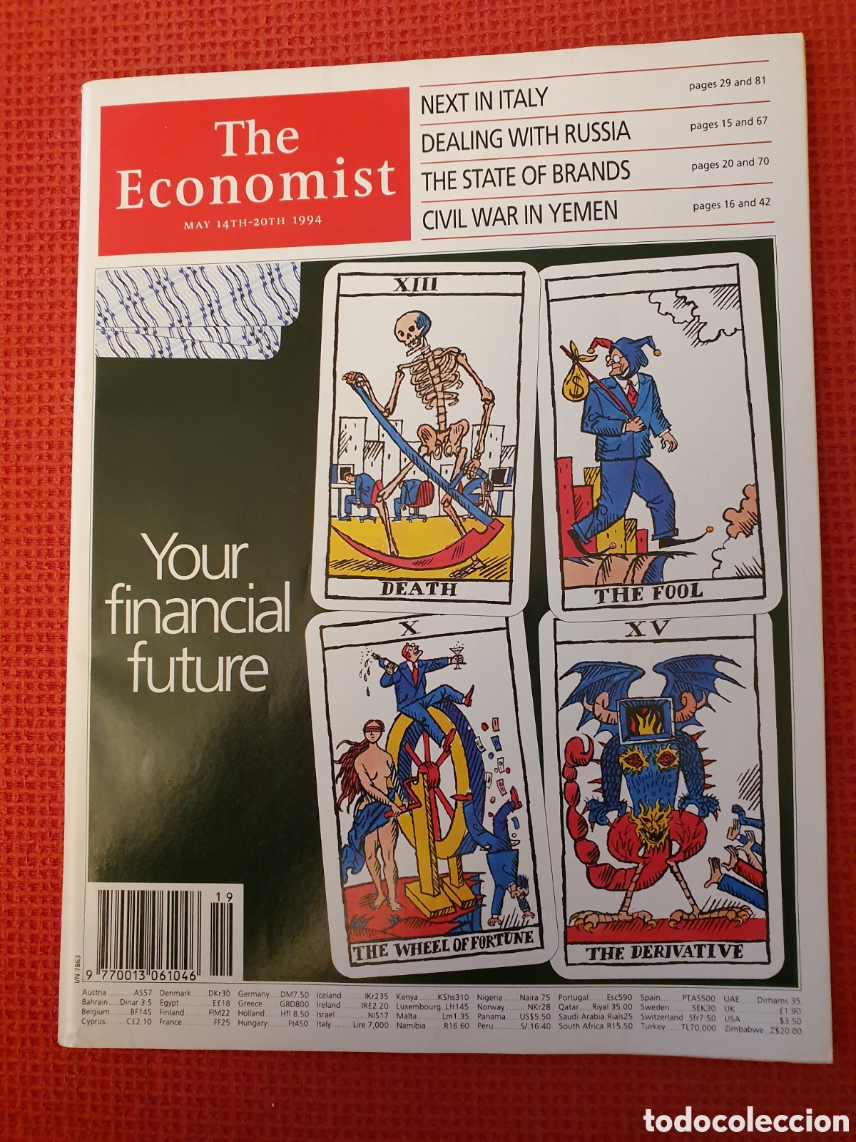 Collection Magazines and Newspapers: THE ECONOMIST VOLUME 331 N&ordm; 7863 - MAY 1994- YOUR FINANCIAL FUTURE