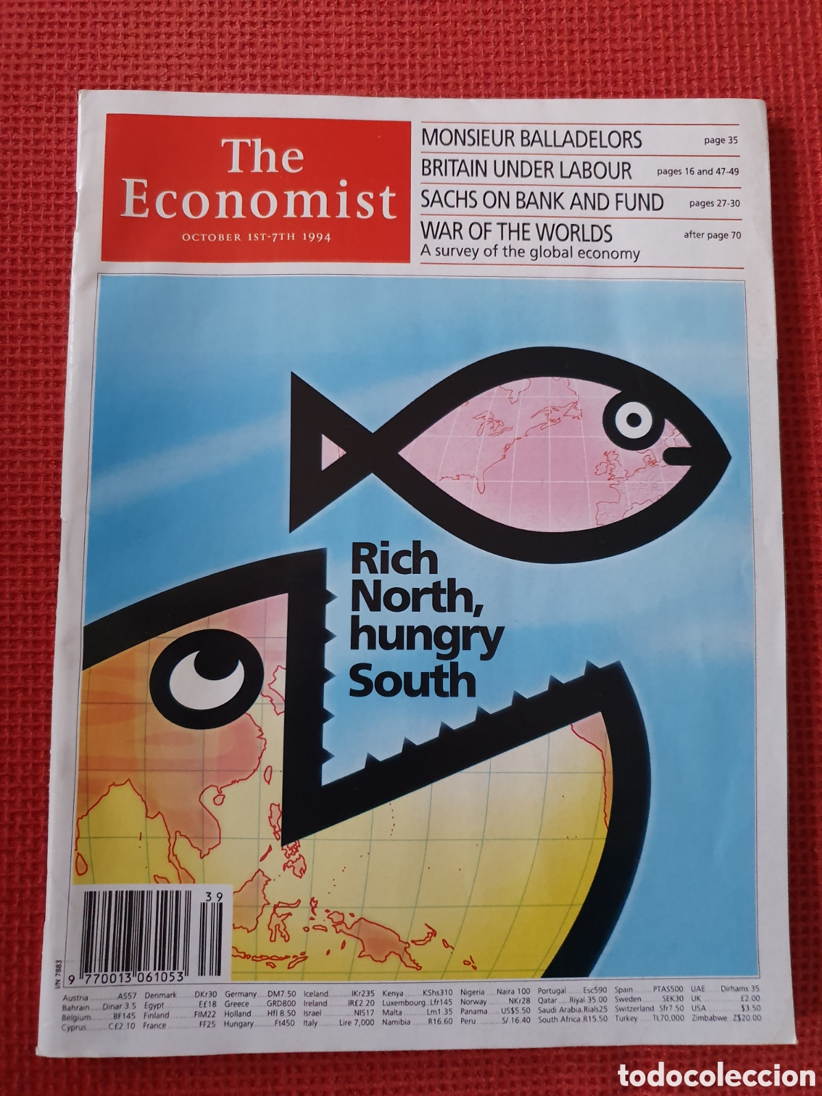Collection Magazines and Newspapers: THE ECONOMIST VOLUME 333 N&ordm; 7883 - OCTOBER 1994- RICH NORTH, HUNGRY SOUTH