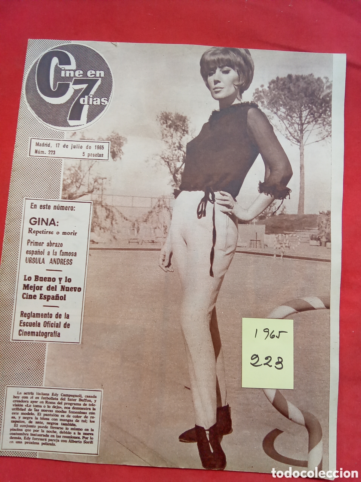 Collection Magazines and Newspapers: CINE EN 7 D&Iacute;AS . N&deg;. : 223FECHA : /17/6 / 1965