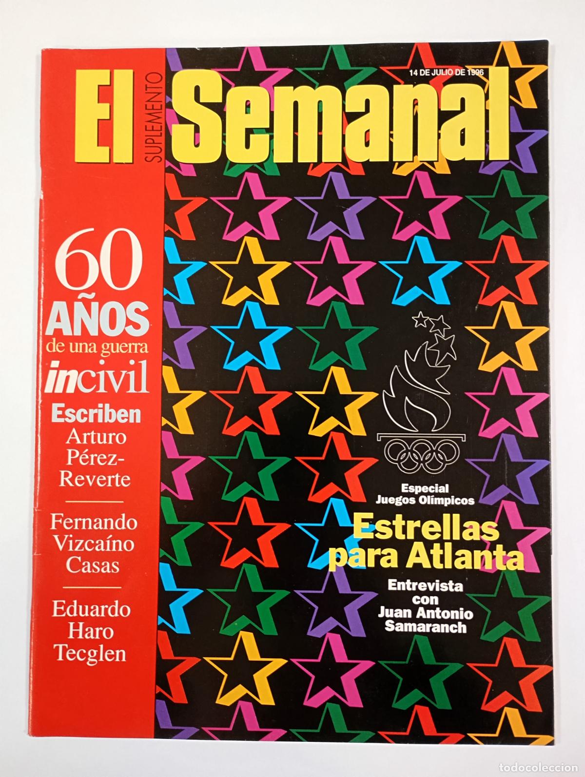 Coleccionismo de revistas y peri&oacute;dicos: REVISTA SUPLEMENTO EL SEMANAL. 14 JULIO 1996. JUEGOS OL&Iacute;MPICOS DE ATLANTA. TDKC135