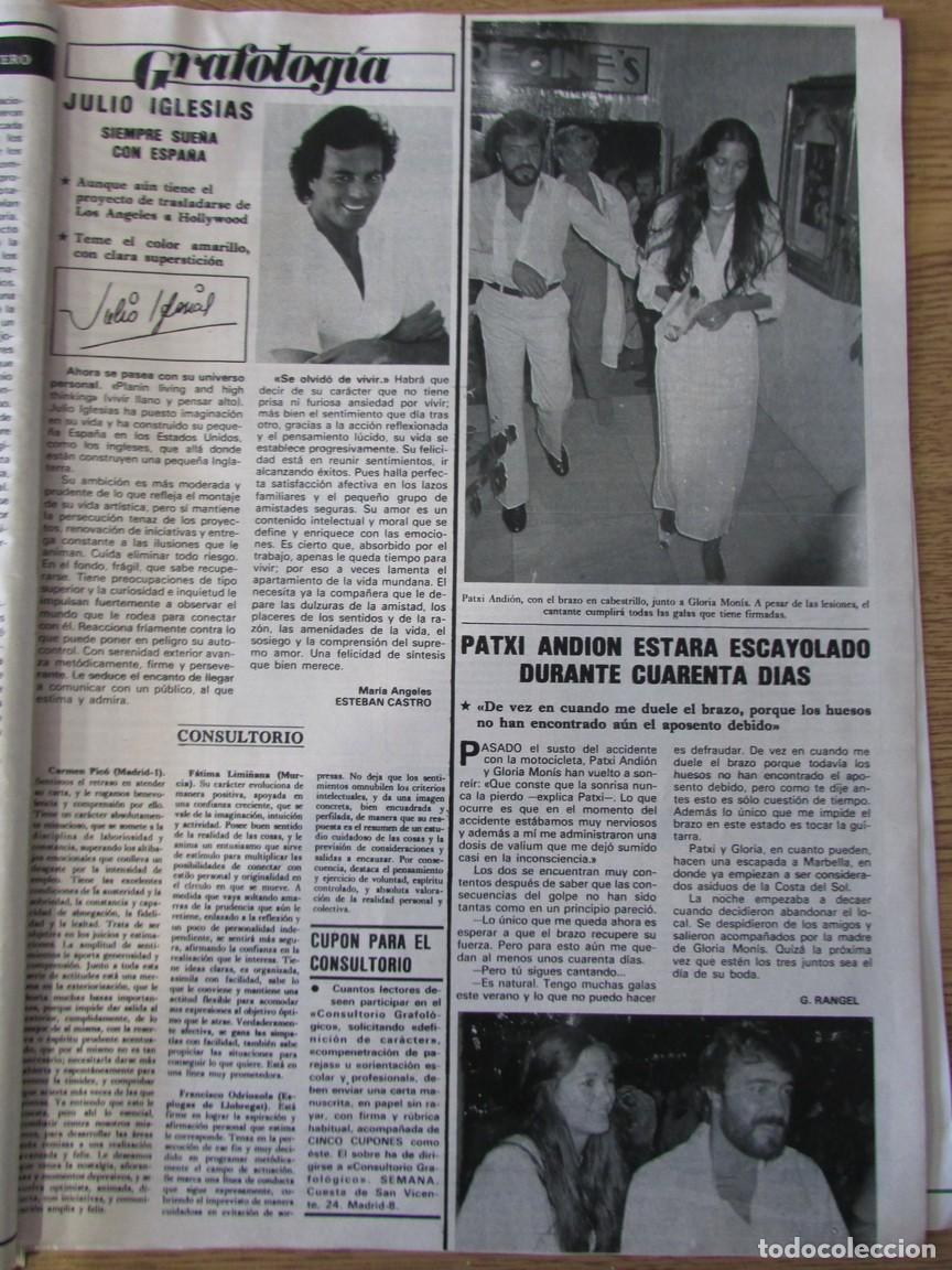 Coleccionismo de Revistas y Peri&oacute;dicos: RECORTE REVISTA SEMANA 2272 1983 PATXI ANDI&Oacute;N Y GLORIA MORRIS , JULIO IGLESIAS