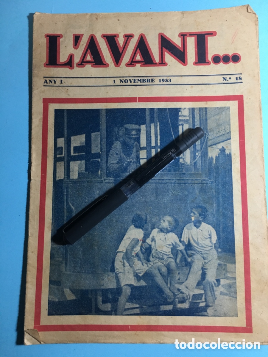 Collectionnisme de Revues et Journaux: 1933 1/11 n&ordm; 18 L'AVANT ORGAN DE L'AVANTGUARDISME DE LA F.J.C. DE C. (JOVES CATOLICS DE CATALUNYA)