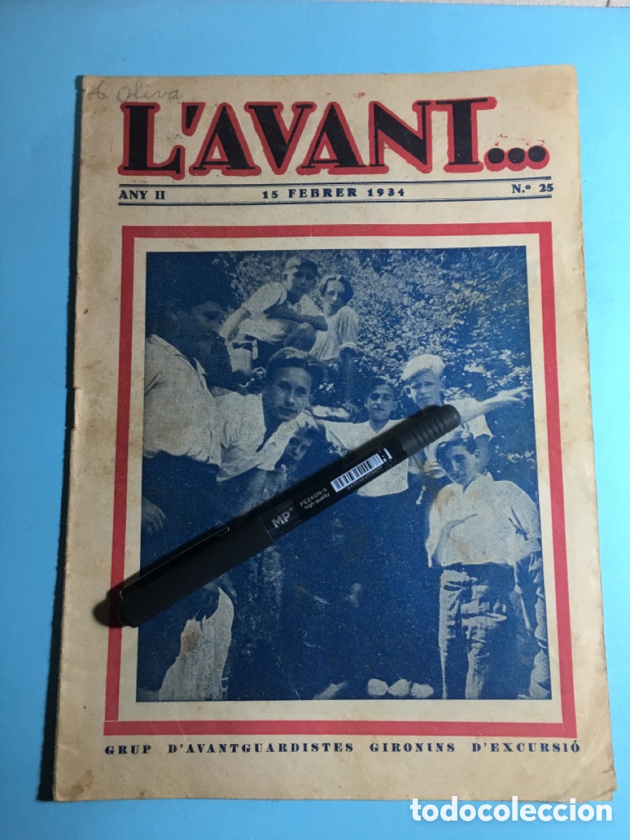 Collectionnisme de Revues et Journaux: 1934 15/2 n&ordm; 25 'L'AVANT' ORGAN DE L'AVANTGUARDISME DE LA F.J.C. DE C. (JOVES CATOLICS DE CATALUNYA)