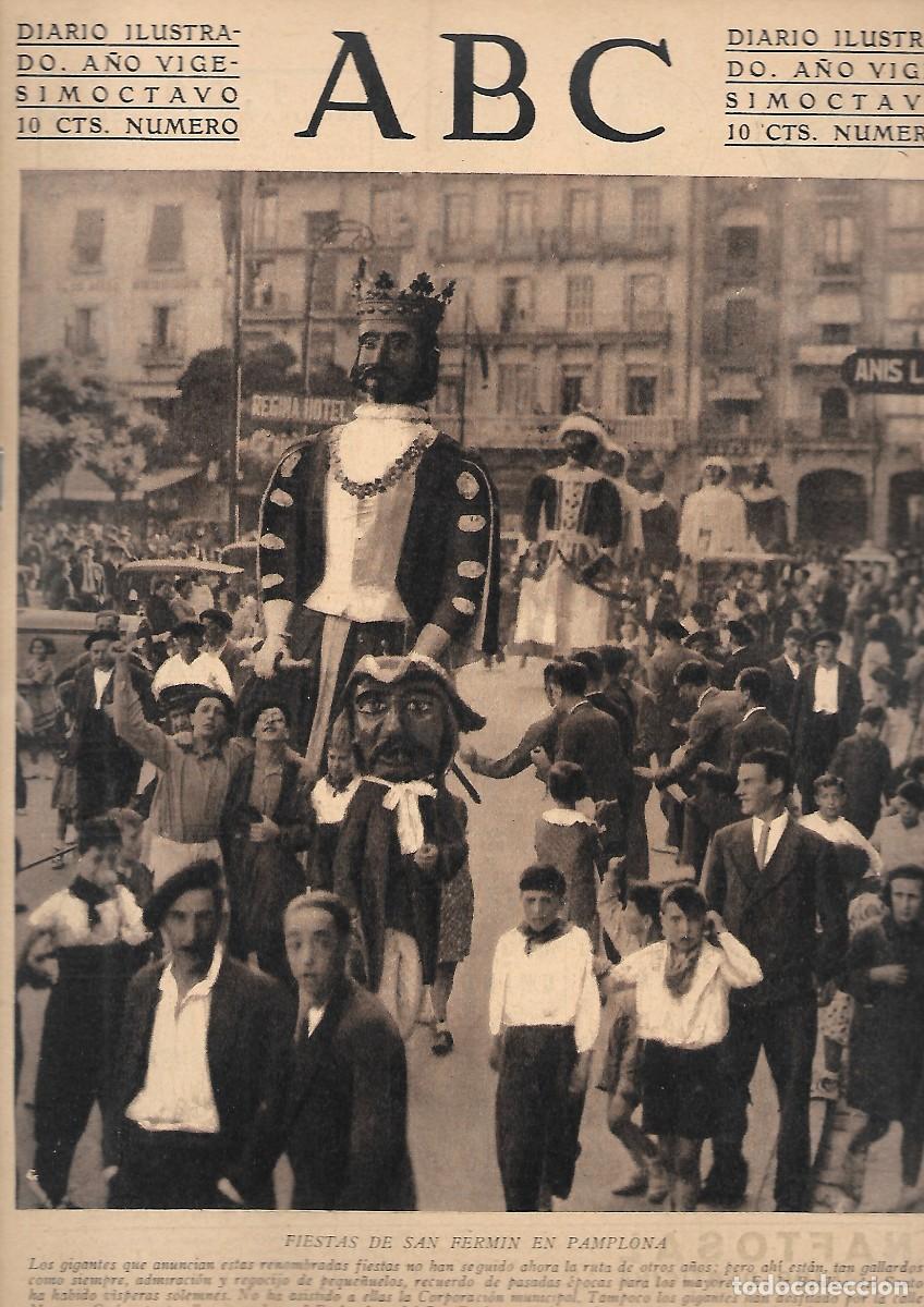 Coleccionismo de Revistas y Peri&oacute;dicos: PERIODICO ABC MADRID-SEVILLA12 DE JULIO DE 1932 N&ordm; 9193 FIESTAS DE FERMIN EN PAMPLONA.A-ABC-0312