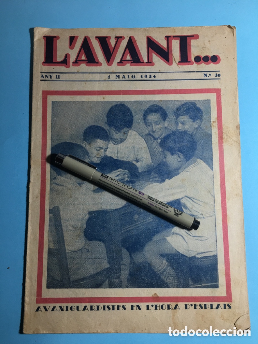 Collection Magazines and Newspapers: 1934 1/5 n&ordm; 30 'L'AVANT' ORGAN DE L'AVANTGUARDISME DE LA F.J.C. DE C. (JOVES CATOLICS DE CATALUNYA)