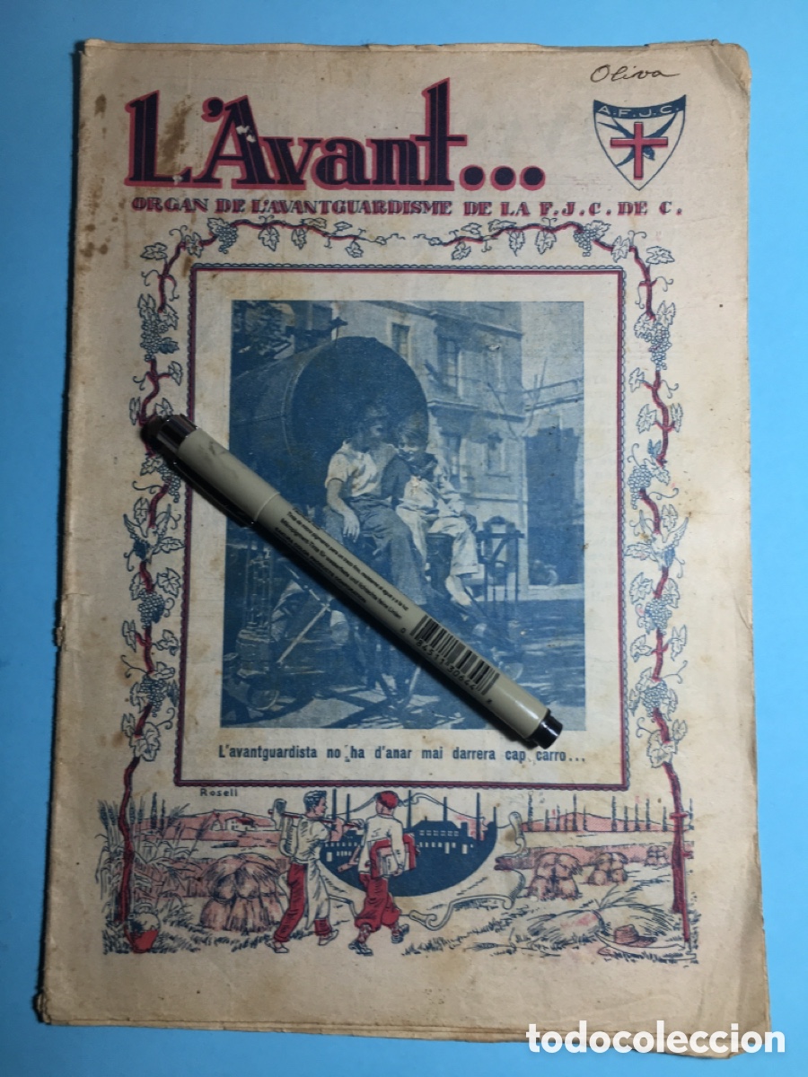 Collection Magazines and Newspapers: 1934 1/10 n&ordm;40 'L'AVANT' ORGAN DE L'AVANTGUARDISME DE LA F.J.C. DE C. (JOVES CATOLICS DE CATALUNYA)