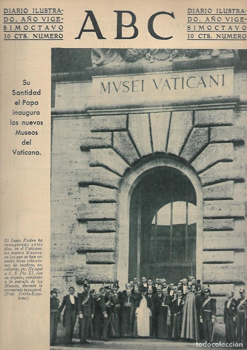 Coleccionismo de Revistas y Peri&oacute;dicos: PERIODICO ABC MADRID-SEVILLA 15 DE DICIEMBRE DE 1932 N&ordm;9231 SU SANTIDAD EL PAPA.A-ABC-0320