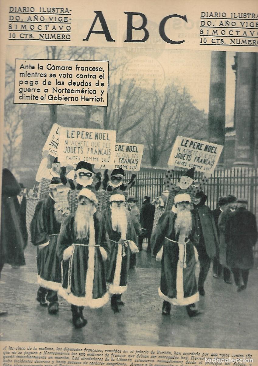 Coleccionismo de Revistas y Peri&oacute;dicos: PERIODICO ABC MADRID-SEVILLA 16 DE DICIEMBRE DE 1932 N&ordm;9232 DIMITE EL GOBIERNO HERRIOT.A-ABC-0321