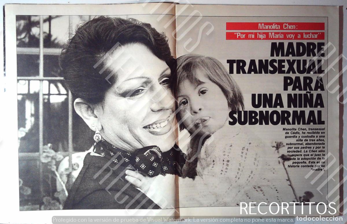 Coleccionismo de Revistas y Peri&oacute;dicos: LGTBI MADRE TRANSEXUAL MANOLITA CHEN ARCOS DE LA FRONTERA