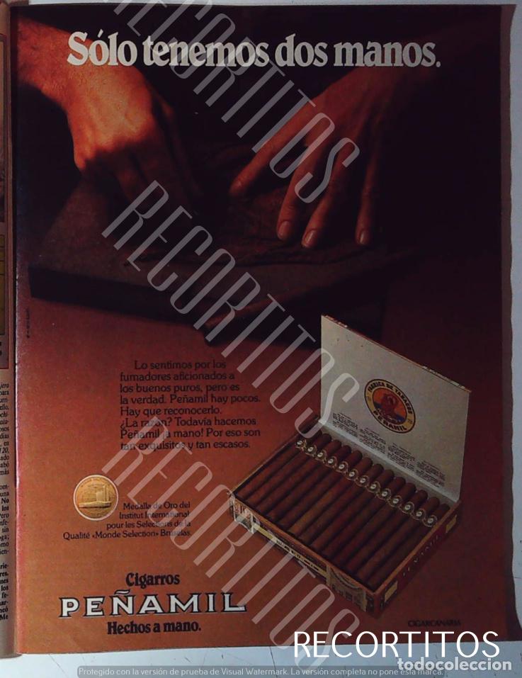 Coleccionismo de Revistas y Peri&oacute;dicos: PE&Ntilde;AMIL PUROS HABANOS CIGARROS ANUNCIO PUBLICIDAD