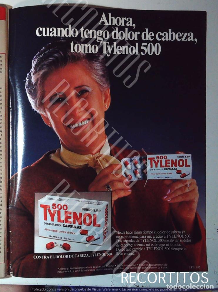 Collection Magazines and Newspapers: TYLENOL 500 ANUNCIO PUBLICIDAD
