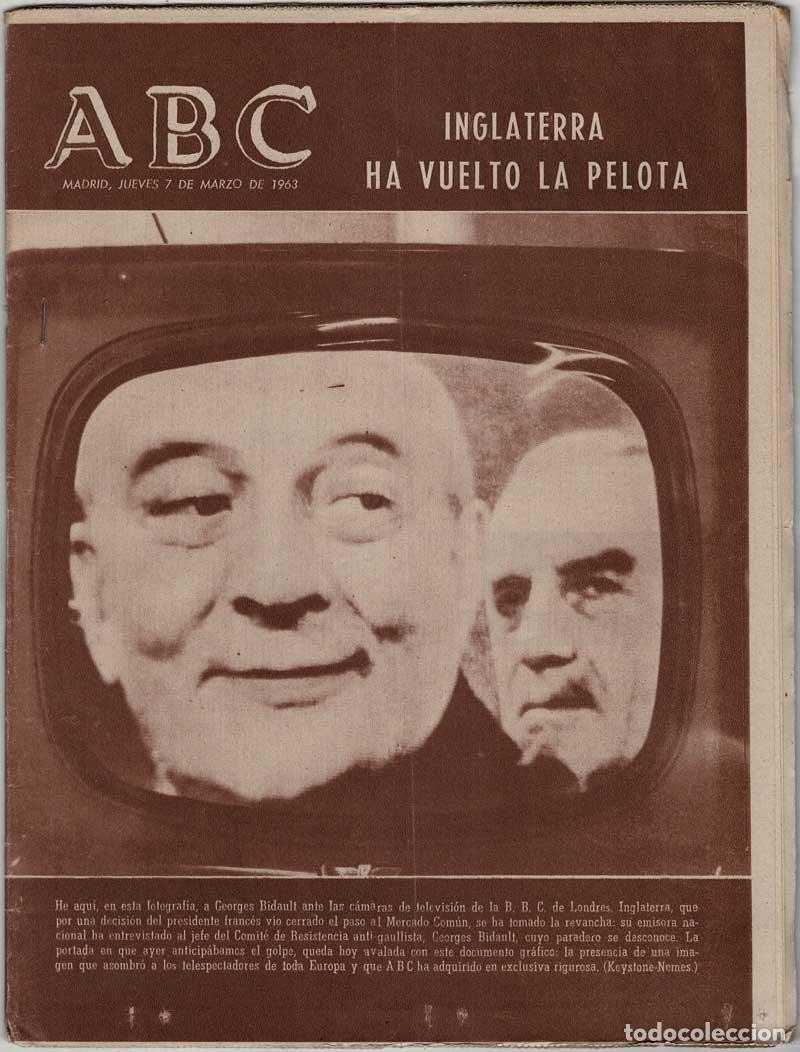 Coleccionismo de Revistas y Peri&oacute;dicos: Peri&oacute;dico ABC 7 marzo 1963. Inglaterra ha vuelto la pelota