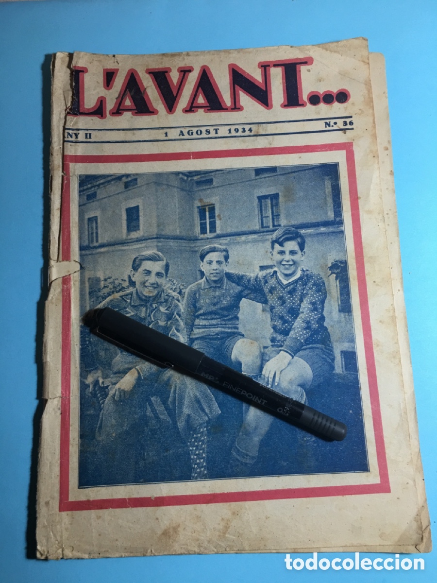 Collection Magazines and Newspapers: 1934 1/8 n&ordm;36 'L'AVANT' ORGAN DE L'AVANTGUARDISME DE LA F.J.C. DE C. (JOVES CATOLICS DE CATALUNYA)
