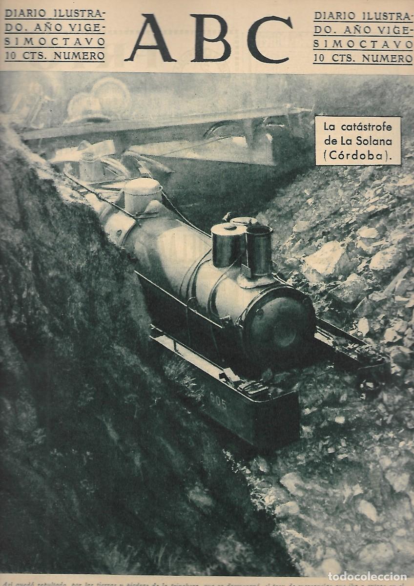 Coleccionismo de Revistas y Peri&oacute;dicos: PERIODICO ABC MADRID-SEVILLA 30 DE DICIEMBRE 193 N&ordm;9244 CATASTROFE DE LA SOLANA (CORDOBA).A-ABC-0326