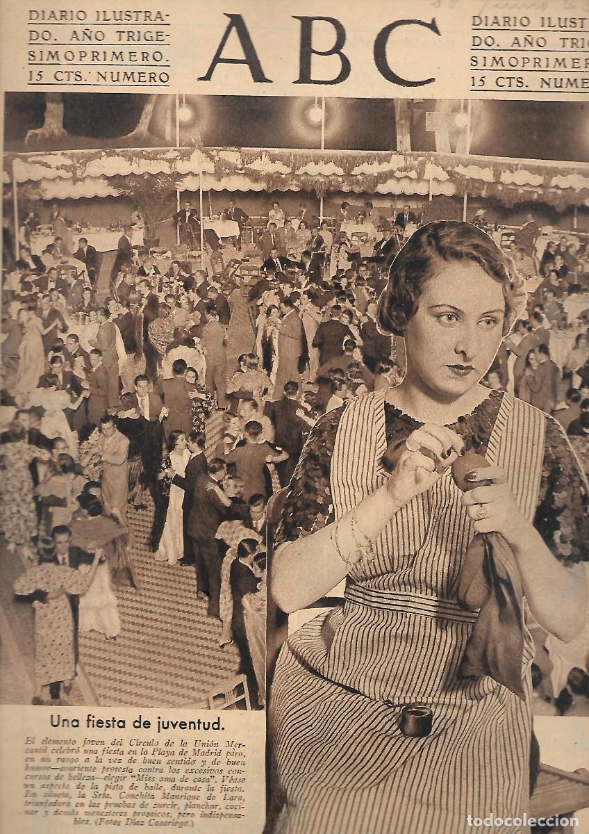 Coleccionismo de Revistas y Peri&oacute;dicos: PERIODICO ABC MADRID-SEVILLA 26 DE JUNIO DE 1935 UNA FIESTA DE JUVENTUD.A-ABC-0330