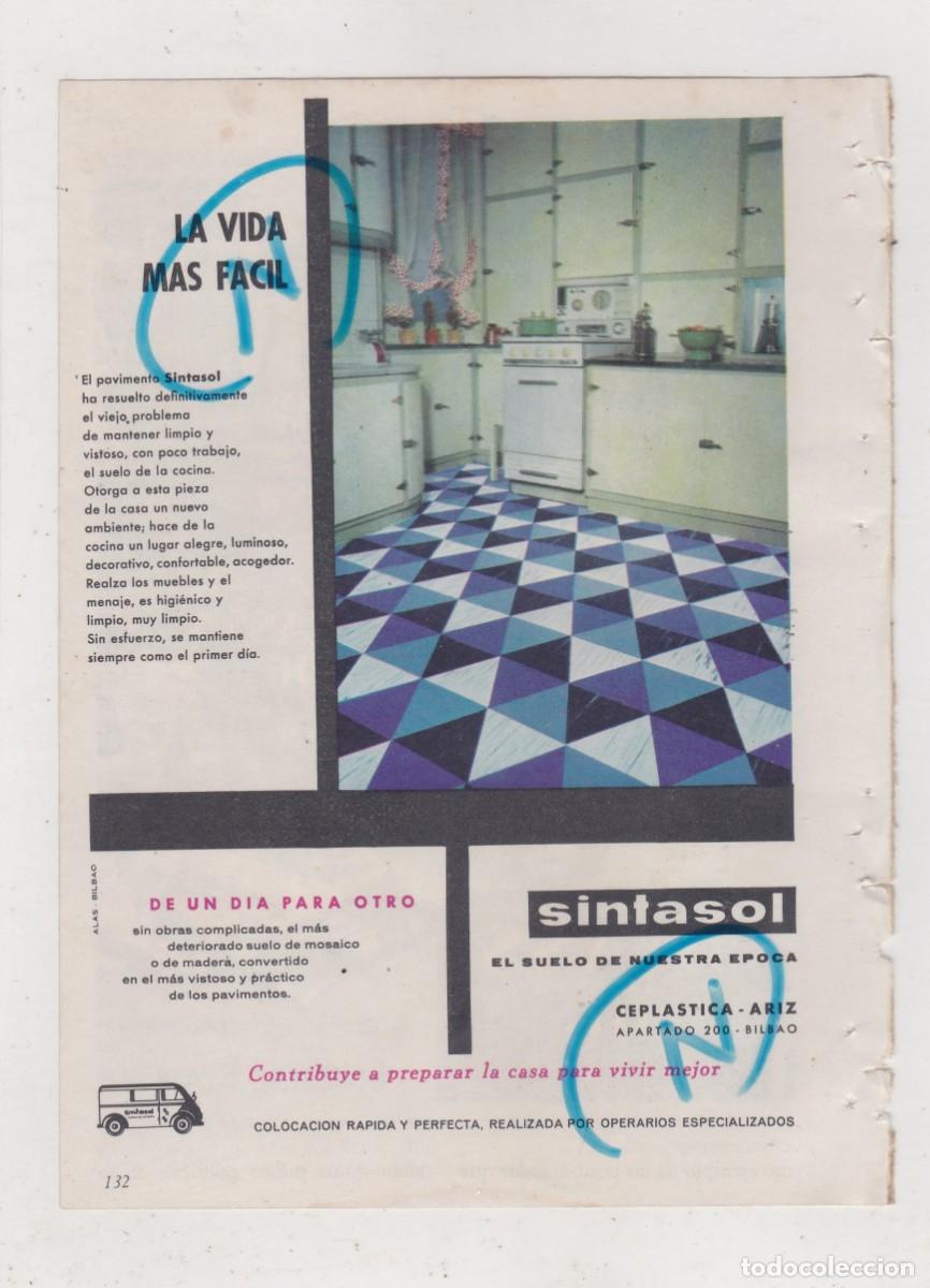 Coleccionismo de Revistas y Peri&oacute;dicos: PUBLICIDAD T 1960. ANUNCIO SINTASOL. CEPLASTICA-ARIZ + BRANDY BYASS 96. GONZALEZ BYASS (REVERSO)