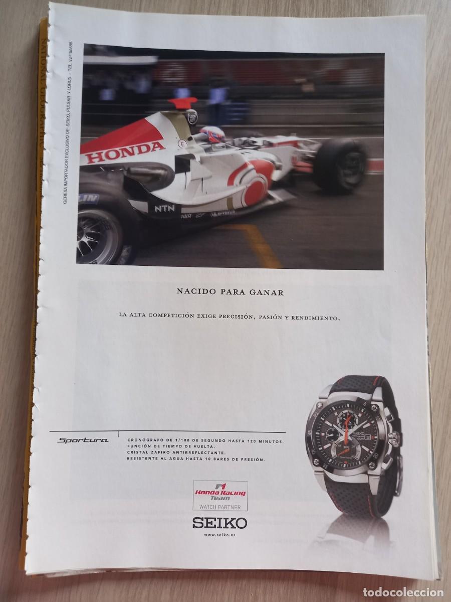 Coleccionismo de Revistas y Peri&oacute;dicos: ANUNCIO RELOJ SEIKO PATROCINADOR DE HONDA RACING