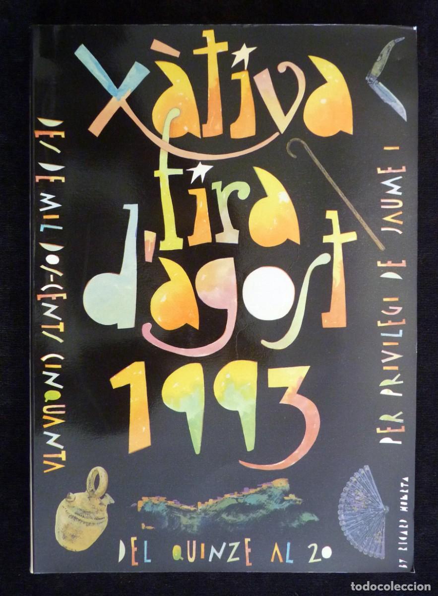 Coleccionismo de revistas y peri&oacute;dicos: X&Agrave;TIVA FIRA D&rsquo;AGOST,1993. LIBRO DE FERIA