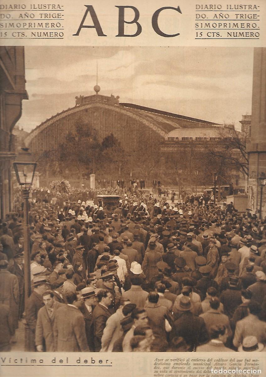 Coleccionismo de Revistas y Peri&oacute;dicos: PERIODICO ABC MADRID-SEVILLA 4 DE DICIEMBRE DE 1935 N&ordm; 10149 VICTIMA DEL DEBER.A-ABC-0343