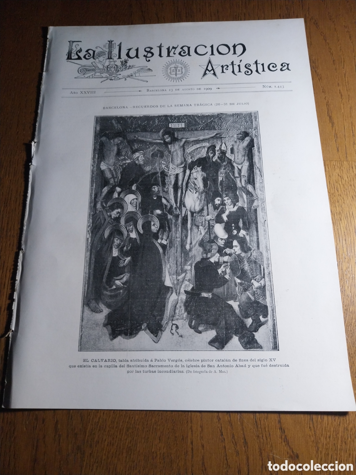 Sammeln von Zeitschriften und Zeitungen: REVISTA 1909 RECUERDOS DE LA SEMANA TRAGICA DE BARCELONA. LA CAMPA&Ntilde;A DE MELILLA. LA MUJER PERFECTA