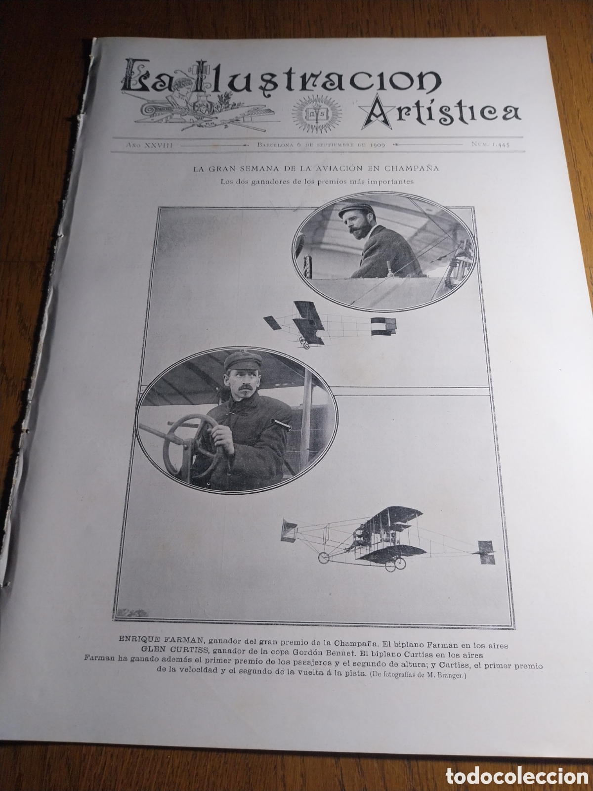 Coleccionismo de Revistas y Peri&oacute;dicos: REVISTA 1909 GRAN SEMANA DE LA AVIACION EN CHAMPA&Ntilde;A.DIRIGIBLE ALEMAN ZEPELLIN III.TERREMOTO TOSCANA