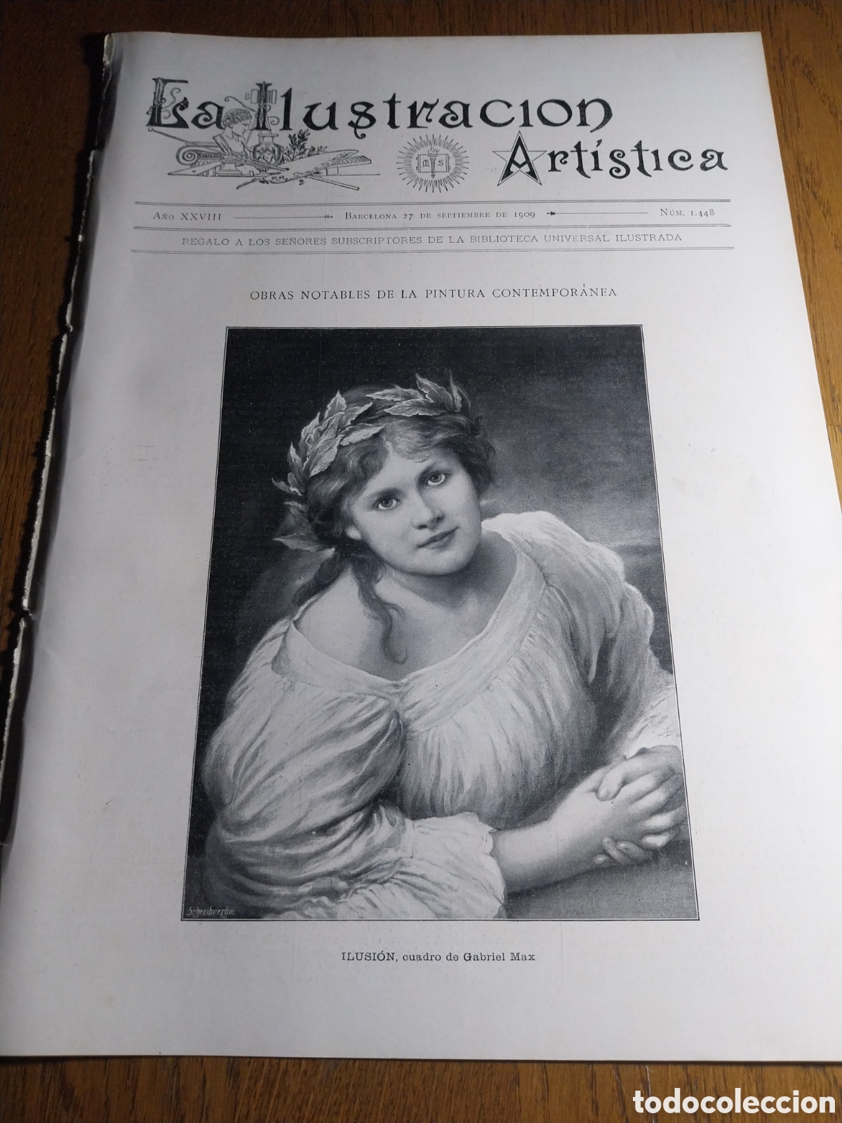 Collection Magazines and Newspapers: REVISTA 1909 FIESTAS VENDIMIA BURDEOS.BODA MIGUEL BRAGANZA.CAMPA&Ntilde;A DE MELILLA. PINTURAS ALHAMBRA
