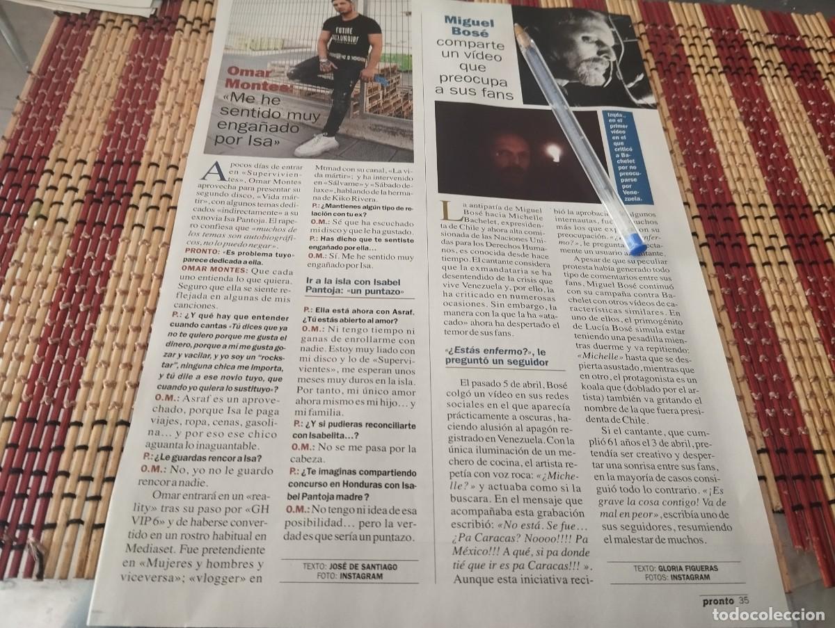 Coleccionismo de Revistas y Peri&oacute;dicos: MIGUEL BOS&Eacute; RECORTE REVISTA 2019