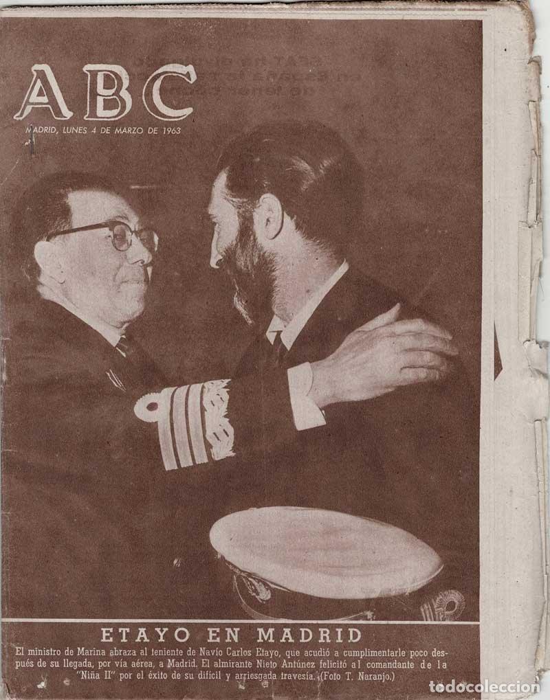 Coleccionismo de Revistas y Peri&oacute;dicos: Peri&oacute;dico ABC 4 marzo 1963. Etayo en Madrid