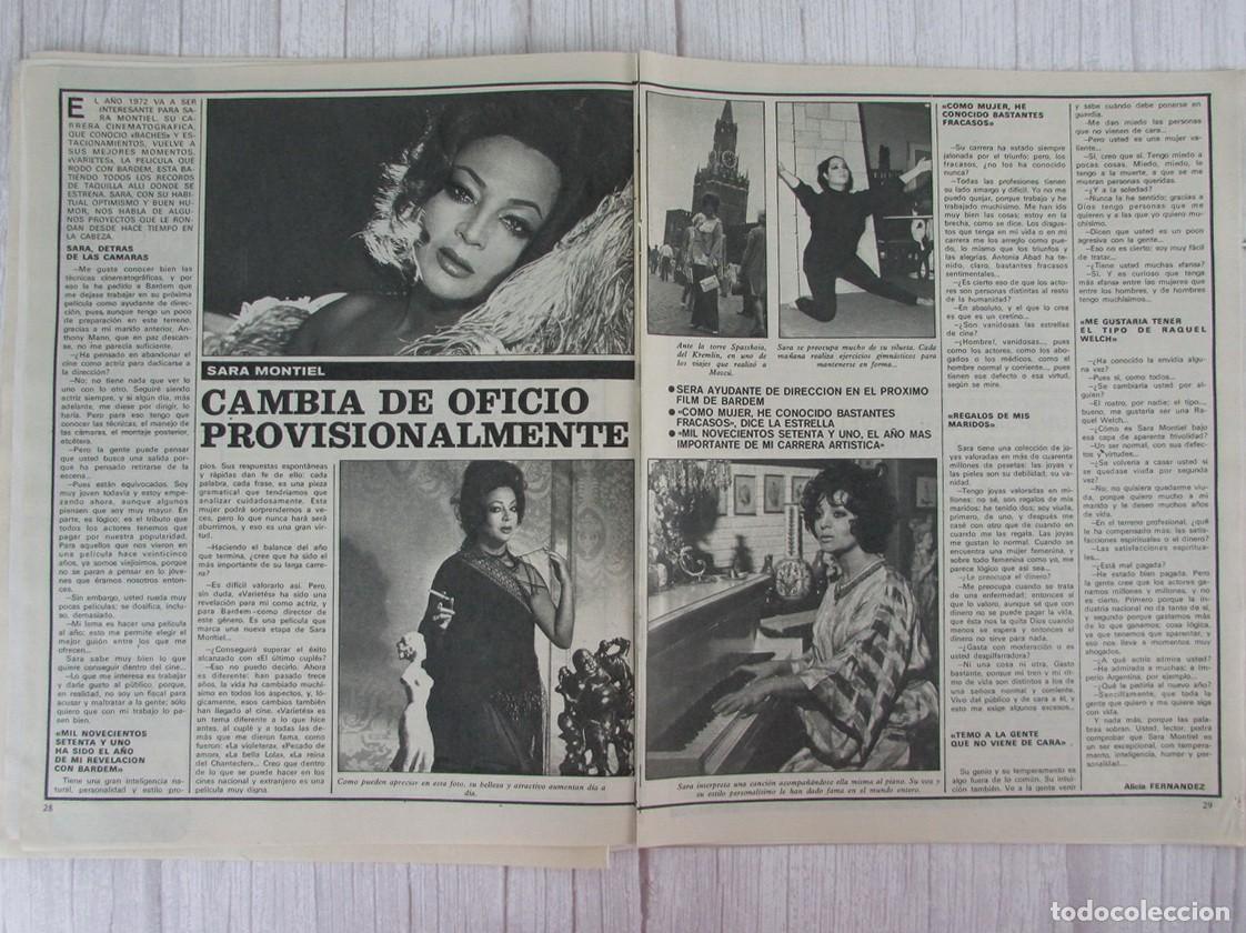Coleccionismo de Revistas y Peri&oacute;dicos: RECORTE REVISTA AMA 290 1972 SARA MONTIEL. CHARLES MANSON