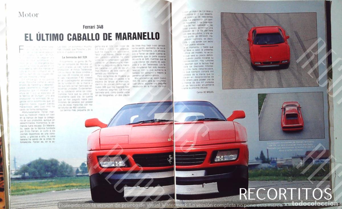 Coleccionismo de revistas y peri&oacute;dicos: FERRARI 348 MARANELLO