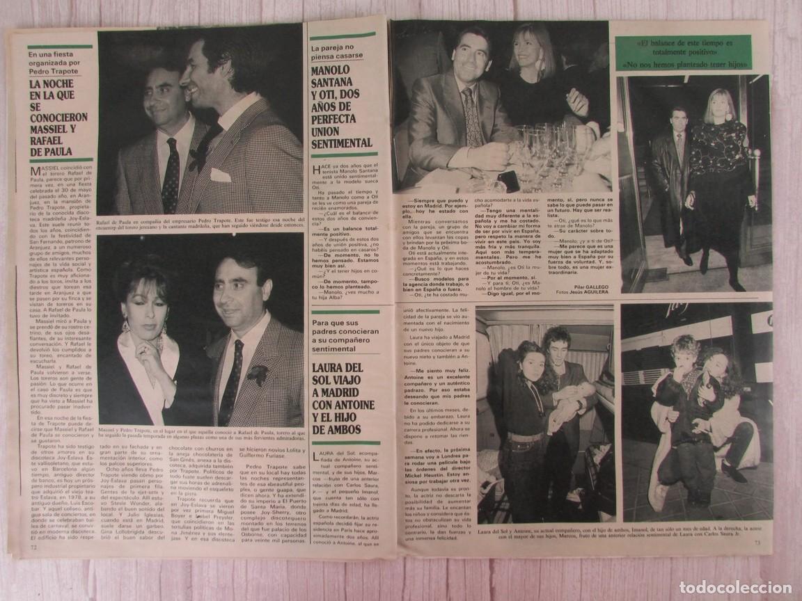 Coleccionismo de Revistas y Peri&oacute;dicos: RECORTE REVISTA SEMANA 1989 MASSIEL, RAFAEL DE PAULA, MANOLO SANTANA, LAURA DEL SOL