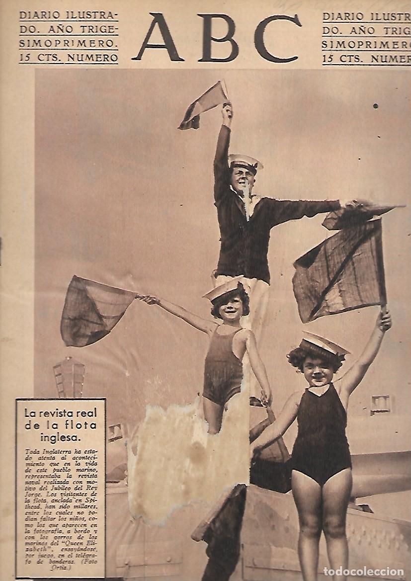 Coleccionismo de Revistas y Peri&oacute;dicos: PERIODICO ABC MADRID-SEVILLA 20 DE JULIO DE 1935 N&ordm;10033 REVISTA REAL DE LA FLOTA INGLESA.A-ABC-0349