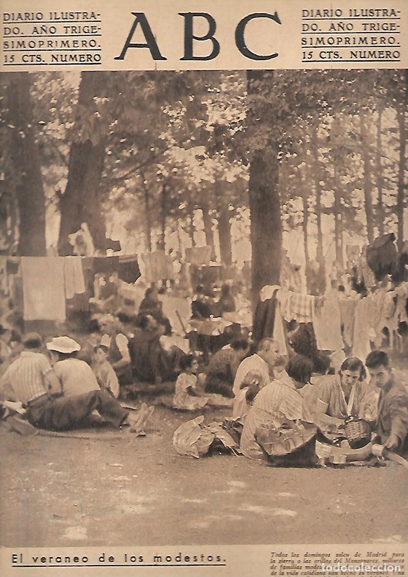 Coleccionismo de Revistas y Peri&oacute;dicos: PERIODICO ABC MADRID-SEVILLA 24 DE JULIO DE 1935 N&ordm;10036 VERANO DE LOS MODESTOS.A-ABC-0350