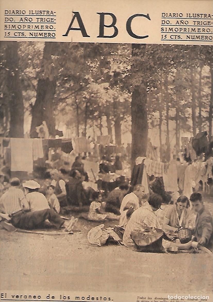 Coleccionismo de Revistas y Peri&oacute;dicos: PERIODICO ABC MADRID-SEVILLA 24 DE JULIO DE 1935 N&ordm; 10036 VERANEO DE LOS MODESTOS.A-ABC-0362