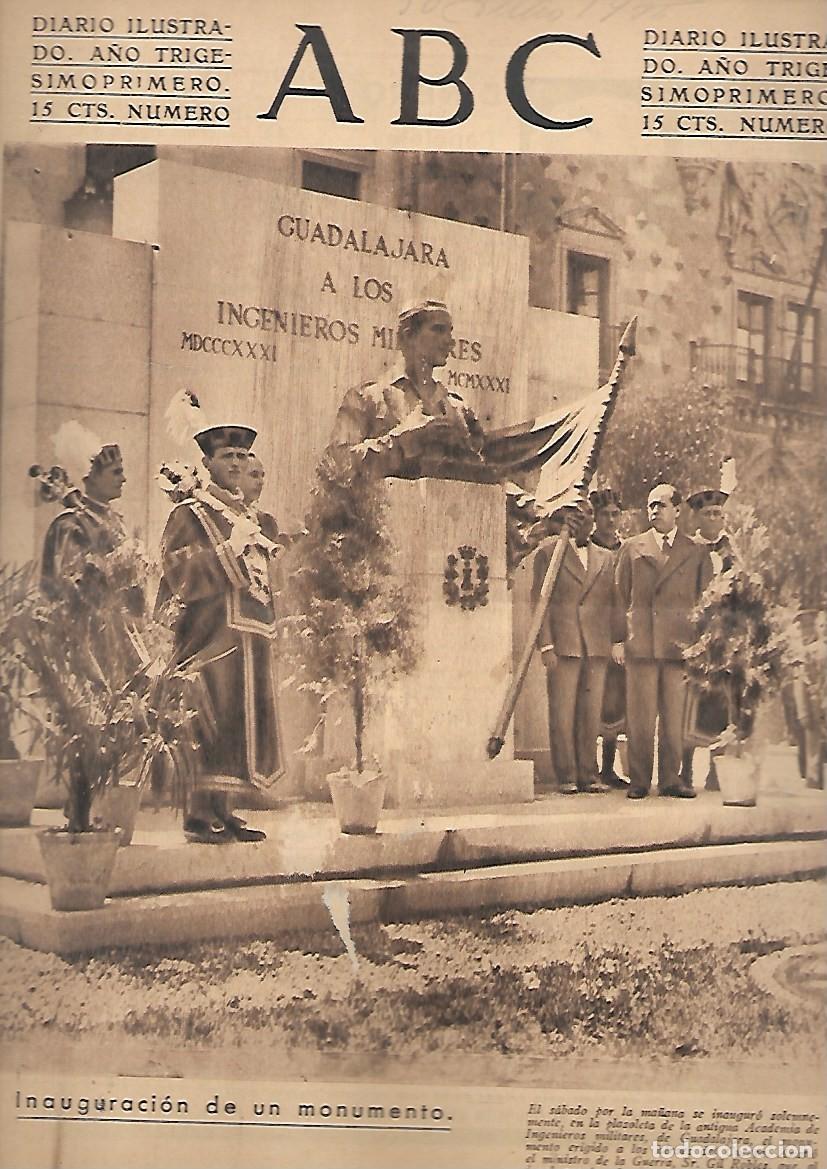 Coleccionismo de Revistas y Peri&oacute;dicos: PERIODICO ABC MADRID-SEVILLA 30 JULIO DE 1935 N&ordm;10041 INAUGURACION DE UN MONUMENTO.A-ABC-0363