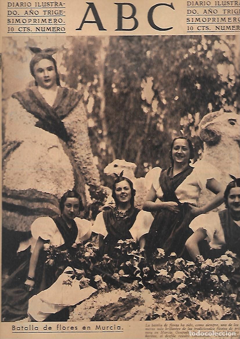 Coleccionismo de Revistas y Peri&oacute;dicos: PERIODICO ABC MADRID-SEVILLA 26 DE ABRIL DE 1935 N&ordm;9960 BATALLA DE FLORES EN MURCIA.A-ABC-0369