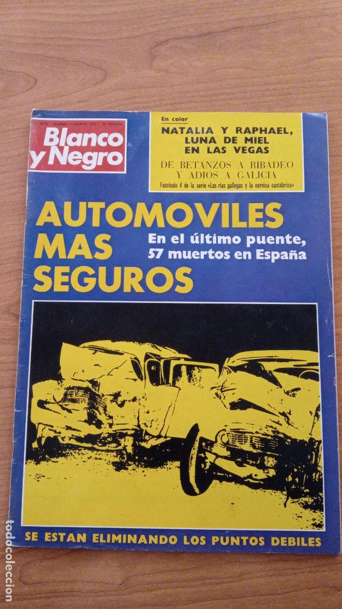 Coleccionismo de Revistas y Peri&oacute;dicos: REVISTA BLANCO Y NEGRO. 5 AGOSTO 1972. AUTOM&Oacute;VILES M&Aacute;S SEGUROS