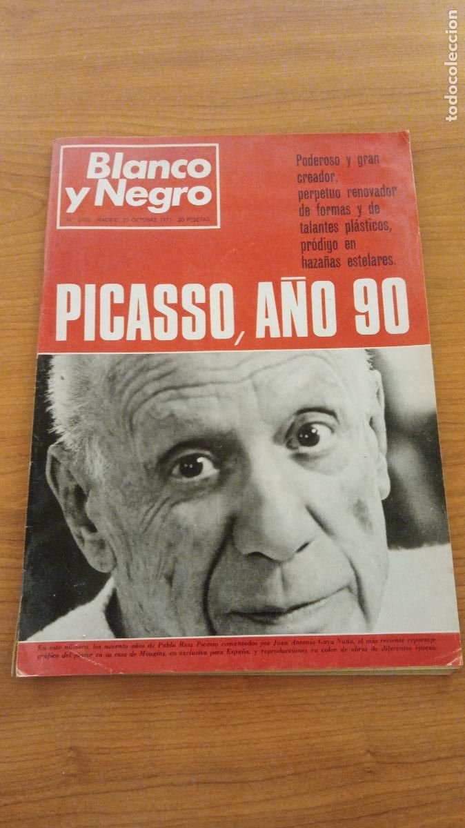 Coleccionismo de Revistas y Peri&oacute;dicos: REVISTA BLANCO Y NEGRO. 23 OCTUBRE 1971. PICASSO A&Ntilde;O 90