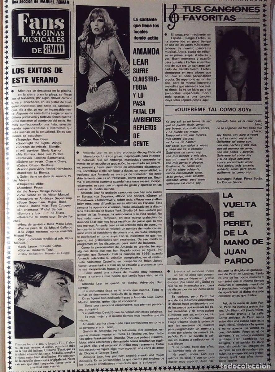 Coleccionismo de Revistas y Peri&oacute;dicos: AMANDA LEAR PERET SERGIO FACHELI