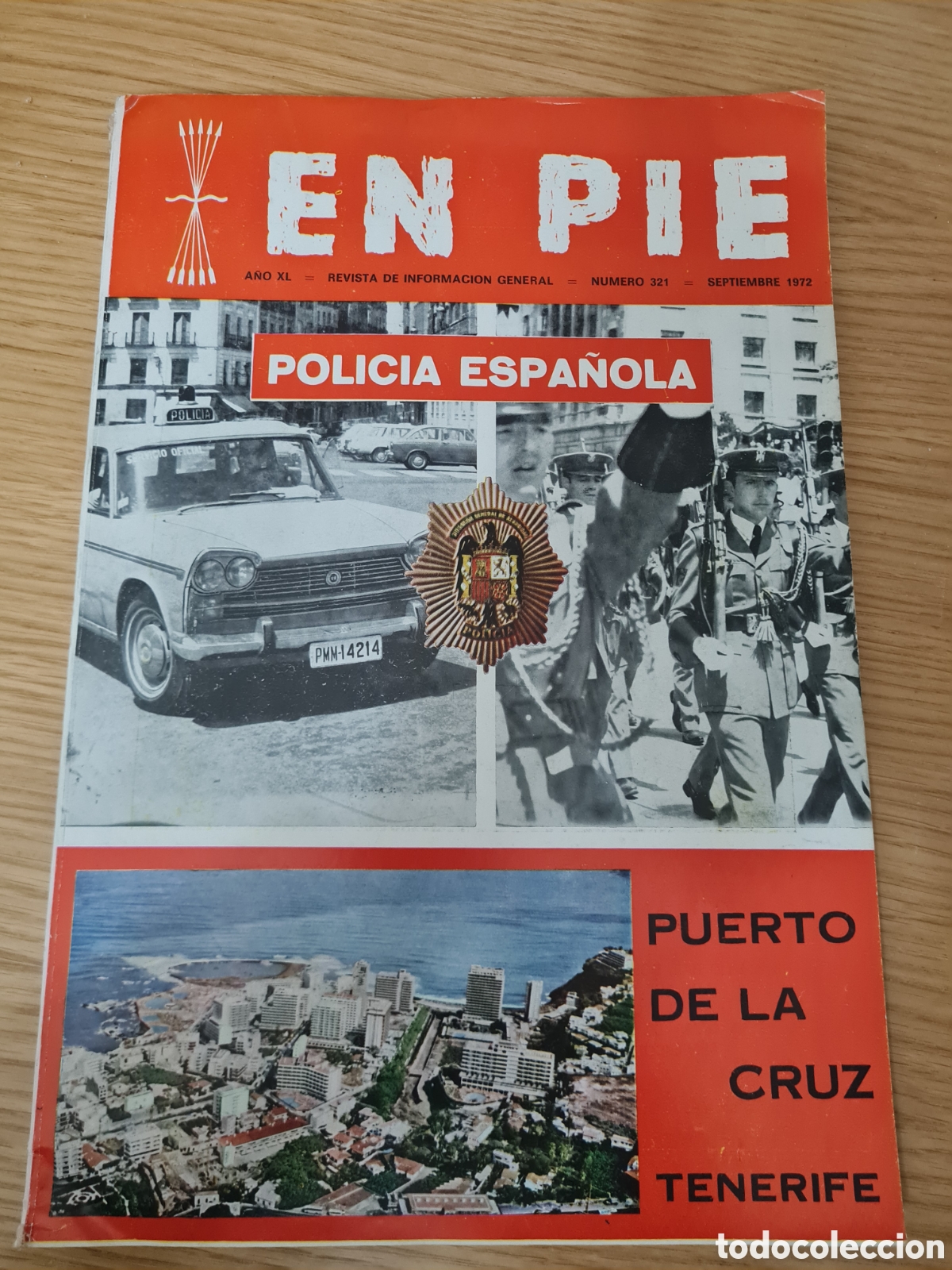 Coleccionismo de revistas y peri&oacute;dicos: 3-EN PIE. revista de informaci&oacute;n general de FET y de las JONS del Distrito Centro de Madrid.321 1972
