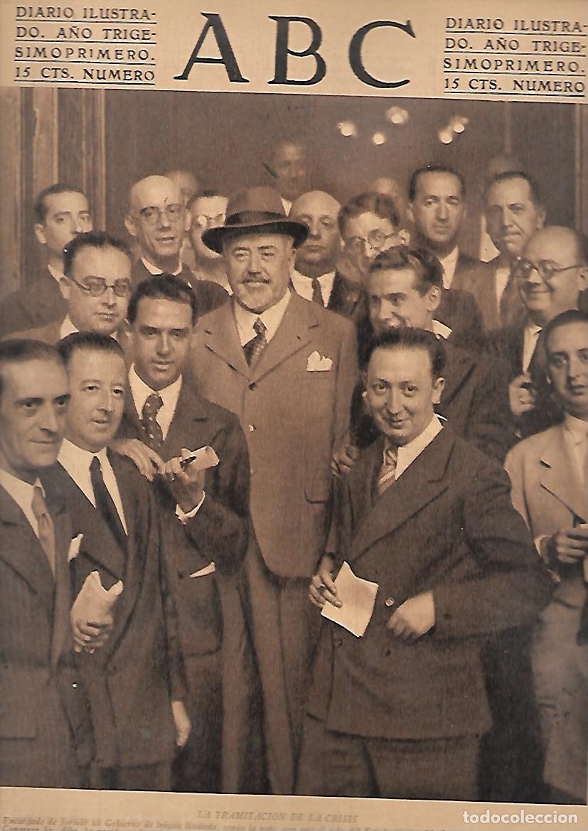 Coleccionismo de Revistas y Peri&oacute;dicos: PERIODICO ABC MADRID-SEVILLA 25 SEPTIEMBRE DE 1935 N&ordm;10089 LA TRAMITACION DE LA CRISIS.A-ABC-0376 ,2