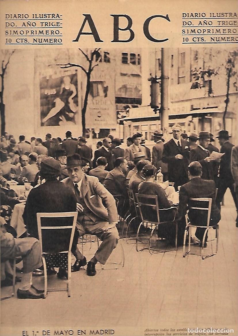 Coleccionismo de Revistas y Peri&oacute;dicos: PERIODICO ABC MADRID-SEVILLA 3 DE MAYO DE 1935 N&ordm;9966 EL 1&ordm; DE MAYO EN MADRID. A-ABC-0379 ,2